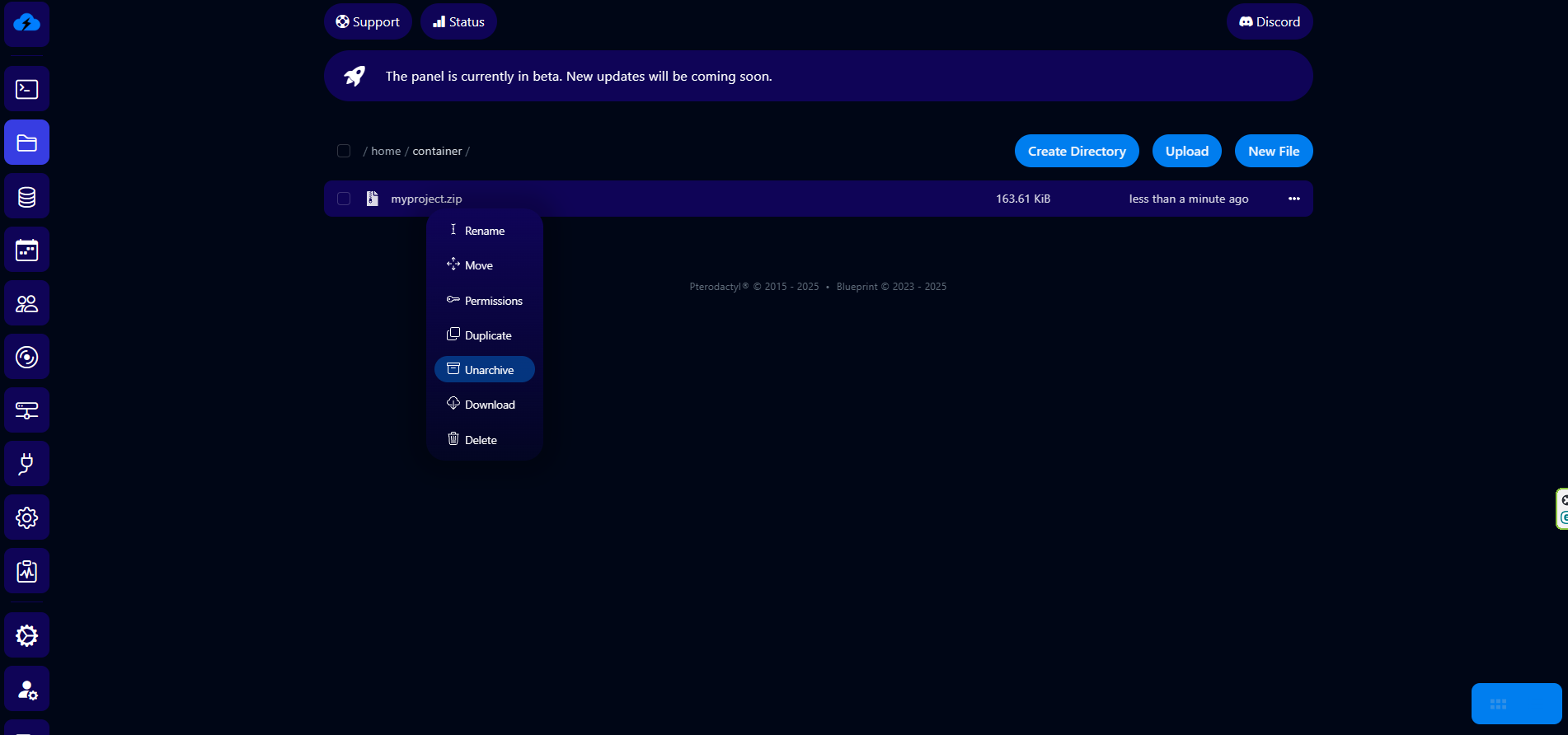 Dézipper le fichier